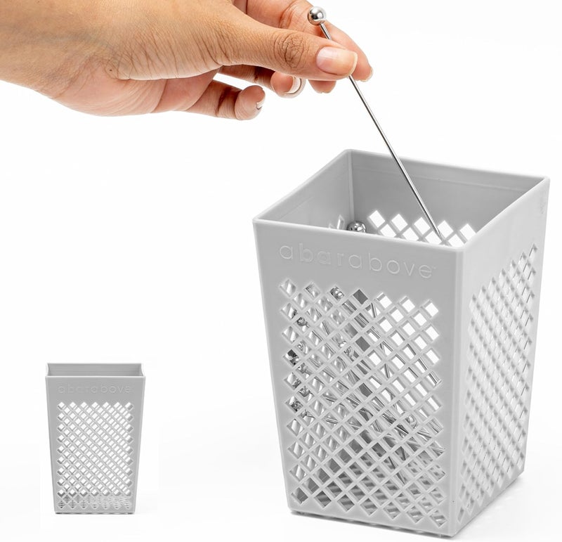 A Bar Above Dishwasher Basket for Reusable Straws and Small Bar Tools, Plastic Straw Basket for Washing Cocktail Picks, Stir Sticks, & Kitchen Accessories, Ideal for Home and Commercial Dishwasher use - Image 1